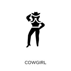 Cowgirl icon. Cowgirl symbol design from Desert collection.