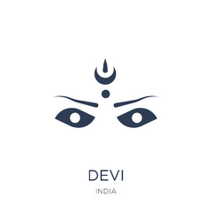 Devi icon. Trendy flat vector Devi icon on white background from india collection