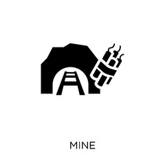 Mine icon. Mine symbol design from Desert collection.