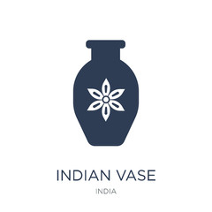 indian Vase icon. Trendy flat vector indian Vase icon on white background from india collection