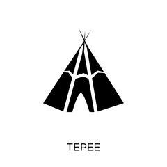 Tepee icon. Tepee symbol design from Desert collection. © CoolVectorStock