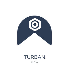 Turban icon. Trendy flat vector Turban icon on white background from india collection