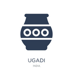 ugadi icon. Trendy flat vector ugadi icon on white background from india collection