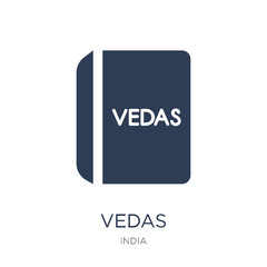 vedas icon. Trendy flat vector vedas icon on white background from india collection