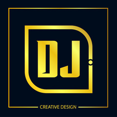 Initial Letter DJ Logo Template Design