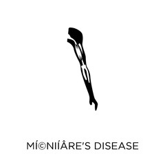 Mí©niíÂre's disease icon. Mí©niíÂre's disease symbol design from Diseases collection.