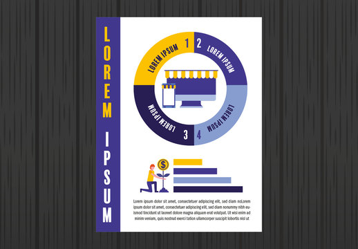 Blue and Yellow Business Marketing Infographic Report Template