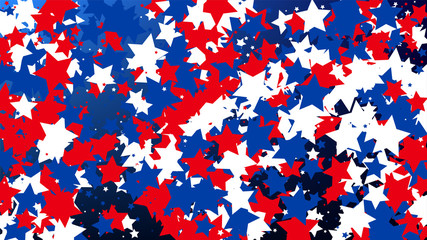 Colors of American Flag. USA Independence Day. . Invitation Background. Banner, Christmas and New Year card, Postcard, Packaging, Textile Print.