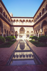 Fototapeta premium The Courtyard of the Maidens in the The Alcazar of Seville