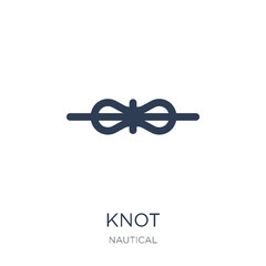 Knot icon. Trendy flat vector Knot icon on white background from Nautical collection