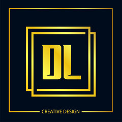 Initial Letter DL Logo Template Design