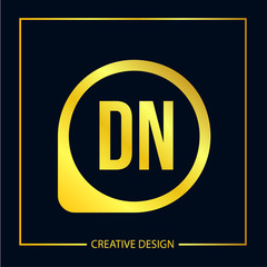Initial Letter DN Logo Template Design