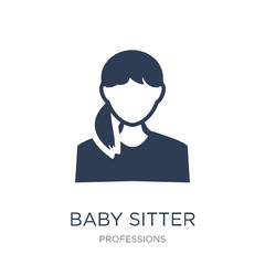 Baby sitter icon. Trendy flat vector Baby sitter icon on white background from Professions collection