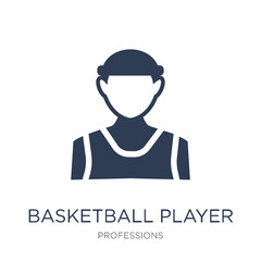 Basketball player icon. Trendy flat vector Basketball player icon on white background from Professions collection