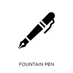 Fountain pen icon. Fountain pen symbol design from Education collection. Simple element vector illustration. Can be used in web and mobile.