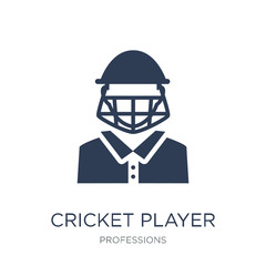 Fototapeta premium Cricket player icon. Trendy flat vector Cricket player icon on white background from Professions collection