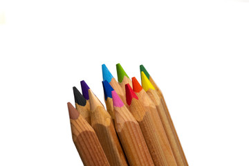 Obraz premium Colored Pencils on white background