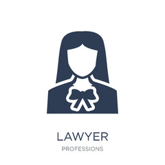 Lawyer icon. Trendy flat vector Lawyer icon on white background from Professions collection