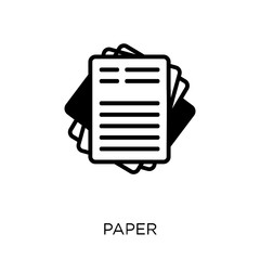 Paper icon. Paper symbol design from Education collection. Simple element vector illustration. Can be used in web and mobile.