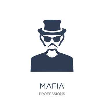 Mafia icon. Trendy flat vector Mafia icon on white background from Professions collection