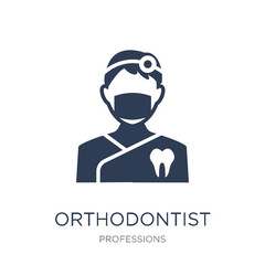 Orthodontist icon. Trendy flat vector Orthodontist icon on white background from Professions collection