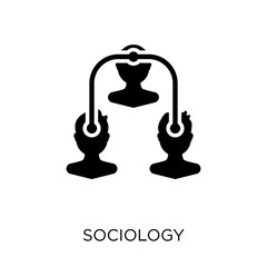 Sociology icon. Sociology symbol design from Online learning collection. Simple element vector illustration. Can be used in web and mobile.