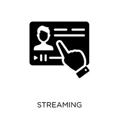 Streaming icon. Streaming symbol design from Online learning collection. Simple element vector illustration. Can be used in web and mobile.