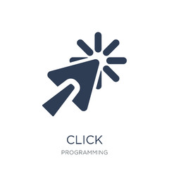 Click icon. Trendy flat vector Click icon on white background from Programming collection