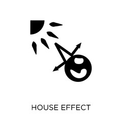 Greenhouse effect icon. Greenhouse effect symbol design from Ecology collection.