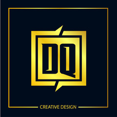 Initial Letter DQ Logo Template Design