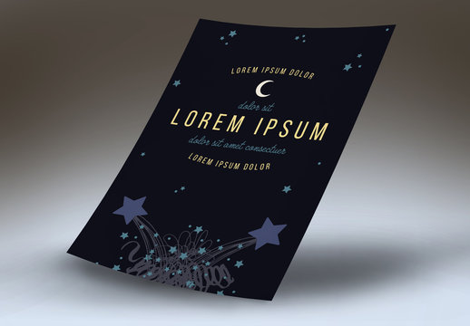 Moon and Stars Event Poster Layout