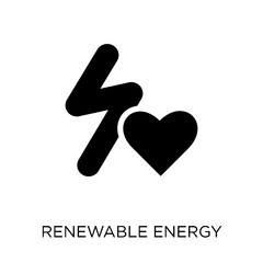 Renewable energy icon. Renewable energy symbol design from Ecology collection.