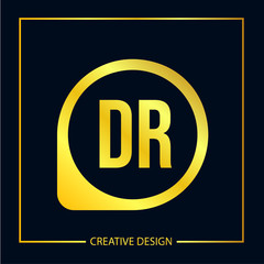 Initial Letter DR Logo Template Design