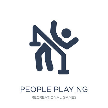 People playing Limbo icon icon. Trendy flat vector People playing Limbo icon on white background from Recreational games collection