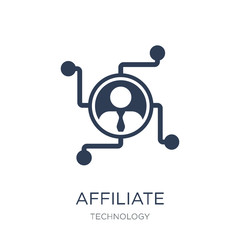 Affiliate marketing icon. Trendy flat vector Affiliate marketing icon on white background from Technology collection