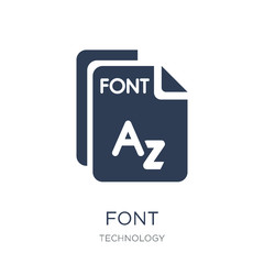 Font icon. Trendy flat vector Font icon on white background from Technology collection