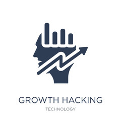 Growth Hacking icon. Trendy flat vector Growth Hacking icon on white background from Technology collection