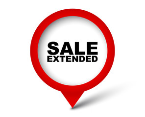 red vector banner sale extended