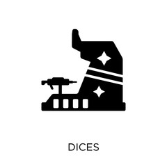 Dices icon. Dices symbol design from Arcade collection. Simple element vector illustration. Can be used in web and mobile.