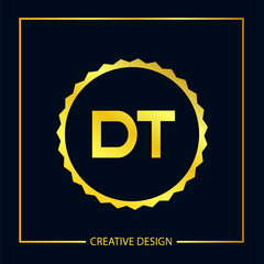 Initial Letter DT Logo Template Design