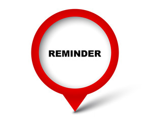 red vector banner reminder