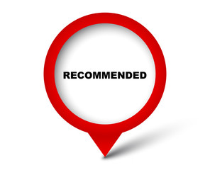 red vector banner recommended