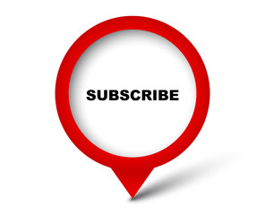 red vector banner subscribe