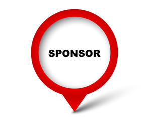 red vector banner sponsor