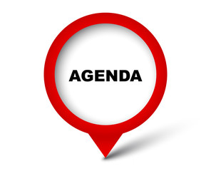 red vector banner agenda