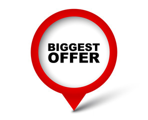 red vector banner biggest offer