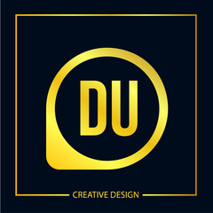 Initial Letter DU Logo Template Design
