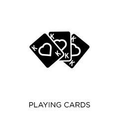 Playing cards icon. Playing cards symbol design from Entertainment collection. Simple element vector illustration. Can be used in web and mobile.