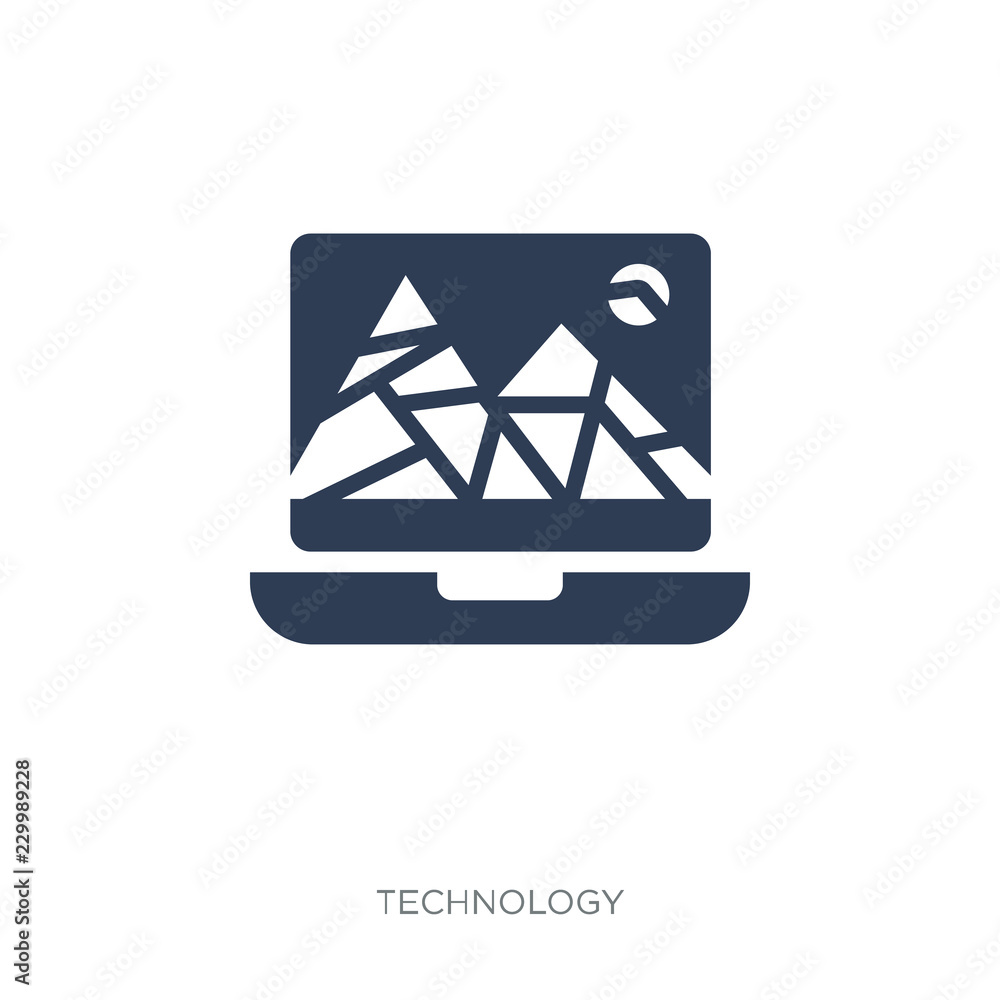 Poster vector images icon. trendy flat vector vector images icon on white background from technology collec
