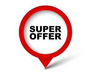 red vector banner super offer